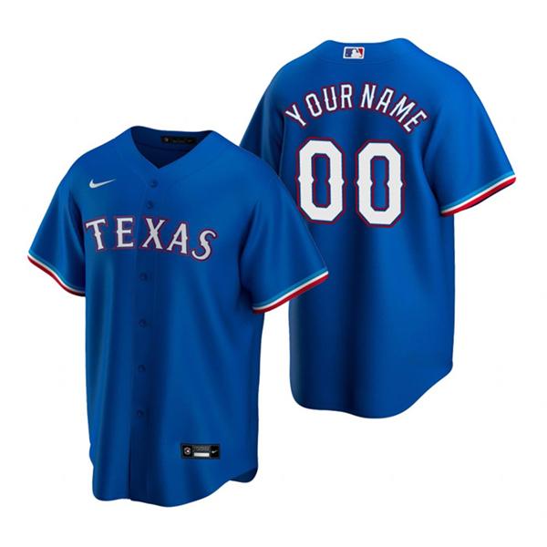 Men's Texas Rangers ACTIVE PLAYER Custom Royal Cool Base Stitched Baseball Jersey